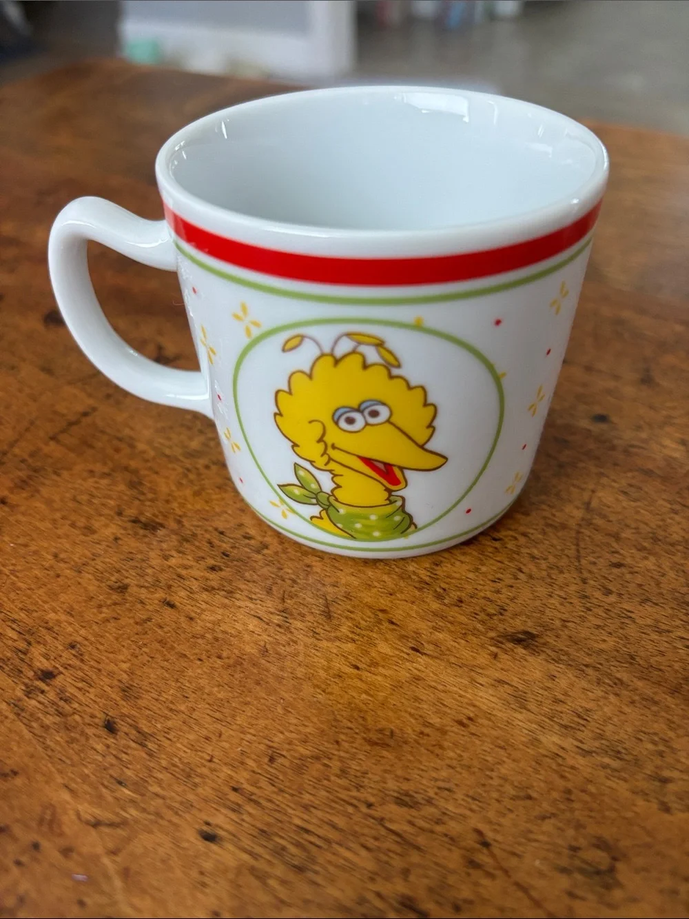 Vintage Sesame Street Porcelain Mug Kids Cartoon Big Bird Cookie Monster